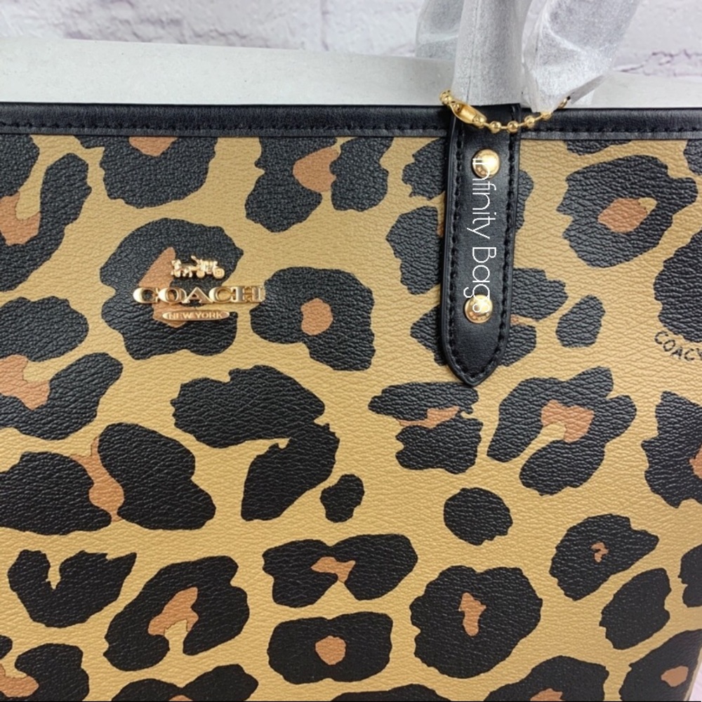 Coach Tote Leopard Print - Picture 9 of 9